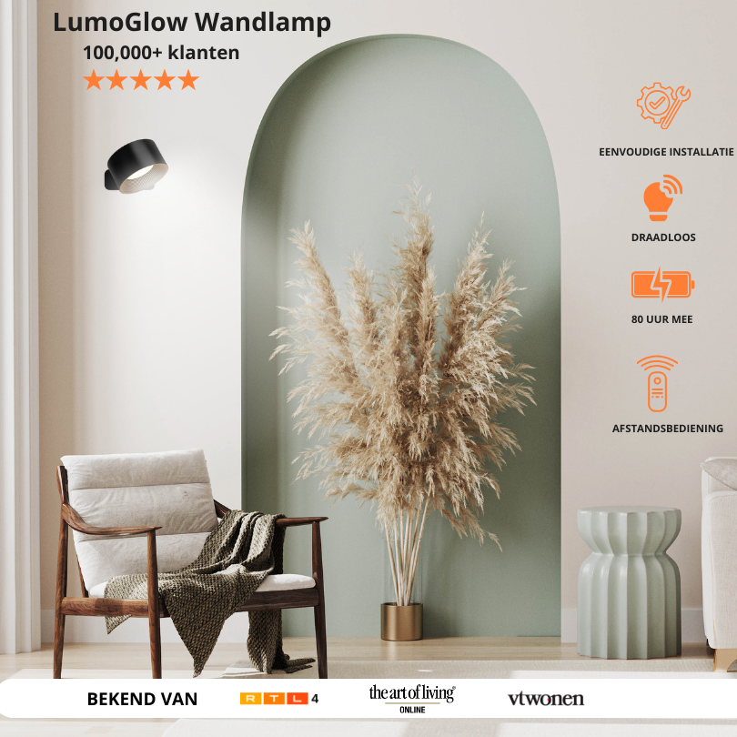 LumoGlow Wandlamp - Plaats je wandlamp zonder gedoe!