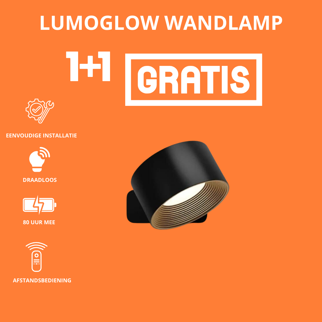LumoGlow Wandlamp - Plaats je wandlamp zonder gedoe!