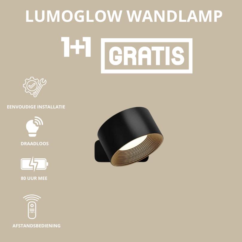 LumoGlow Wandlamp - Plaats je wandlamp zonder gedoe!