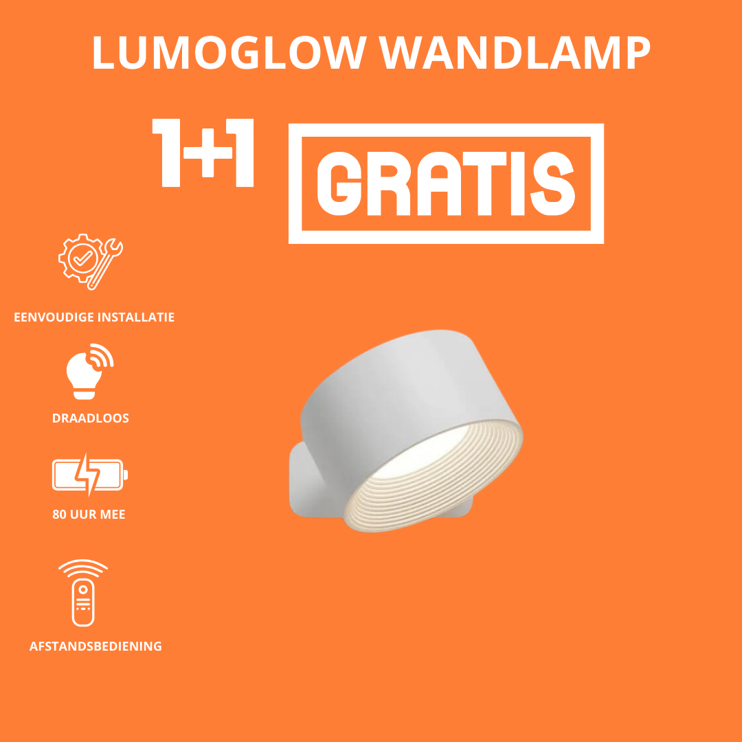 LumoGlow Wandlamp - Plaats je wandlamp zonder gedoe!