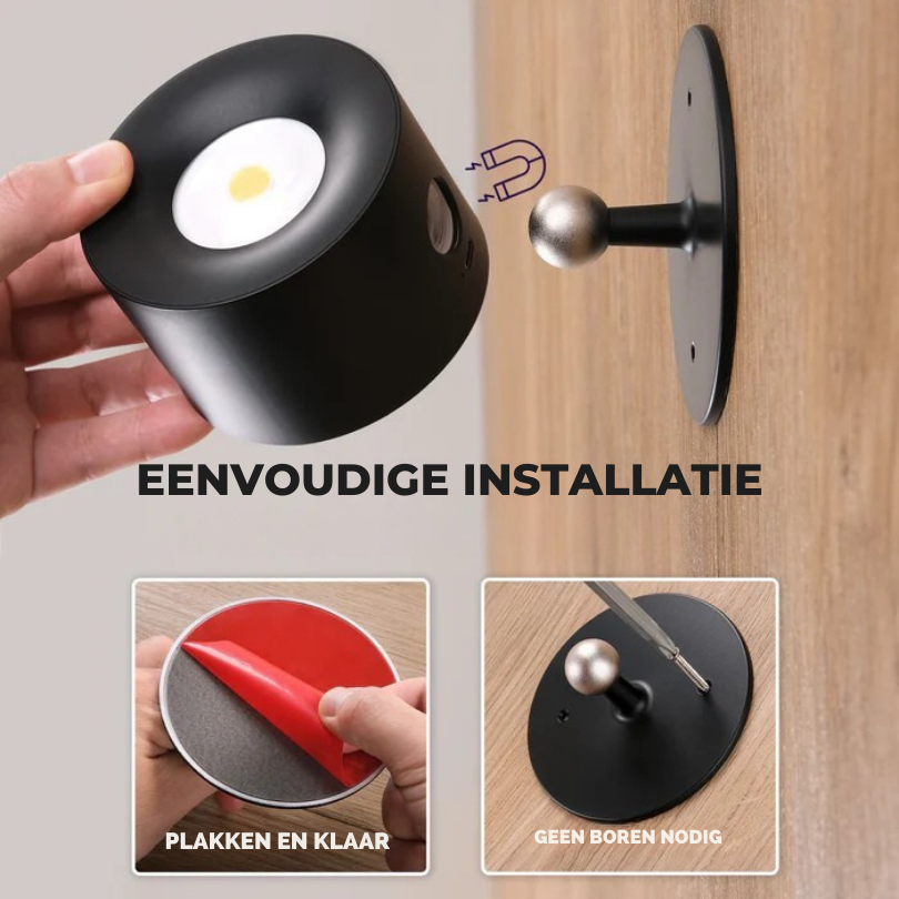 LumoGlow Wandlamp - Plaats je wandlamp zonder gedoe!