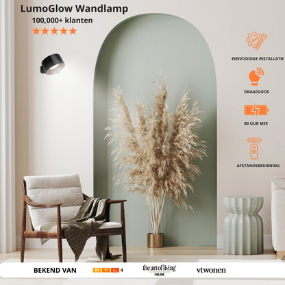 LumoGlow Wandlamp - Plaats je wandlamp zonder gedoe!
