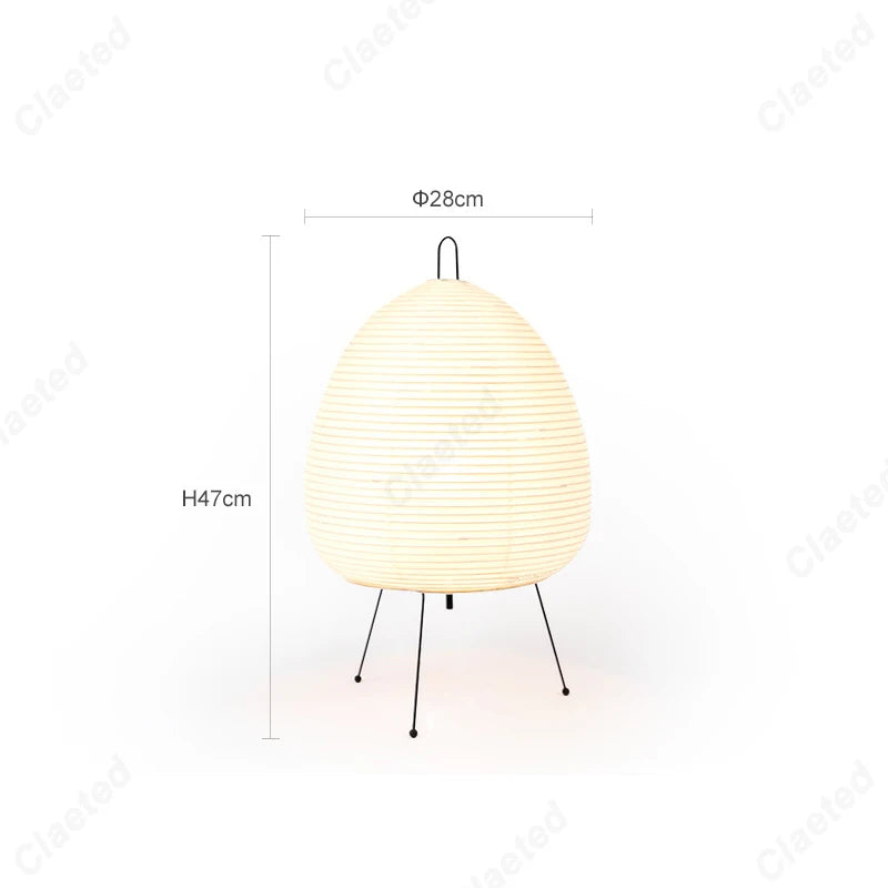 Japanese Design Paper Table Lamp Tripod Rice Paper Table Lamp Japanese Style Lantern Lamp Led Desk Lamp for Bedroom