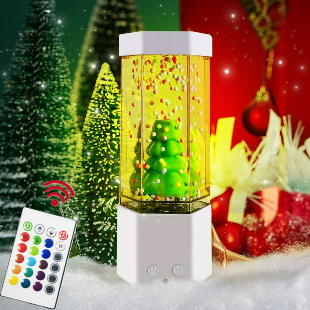 Jellyfish Christmas Tree Water Column Light with Remote Control Color Atmosphere Light Children's Bedroom Desktop Decor Light
