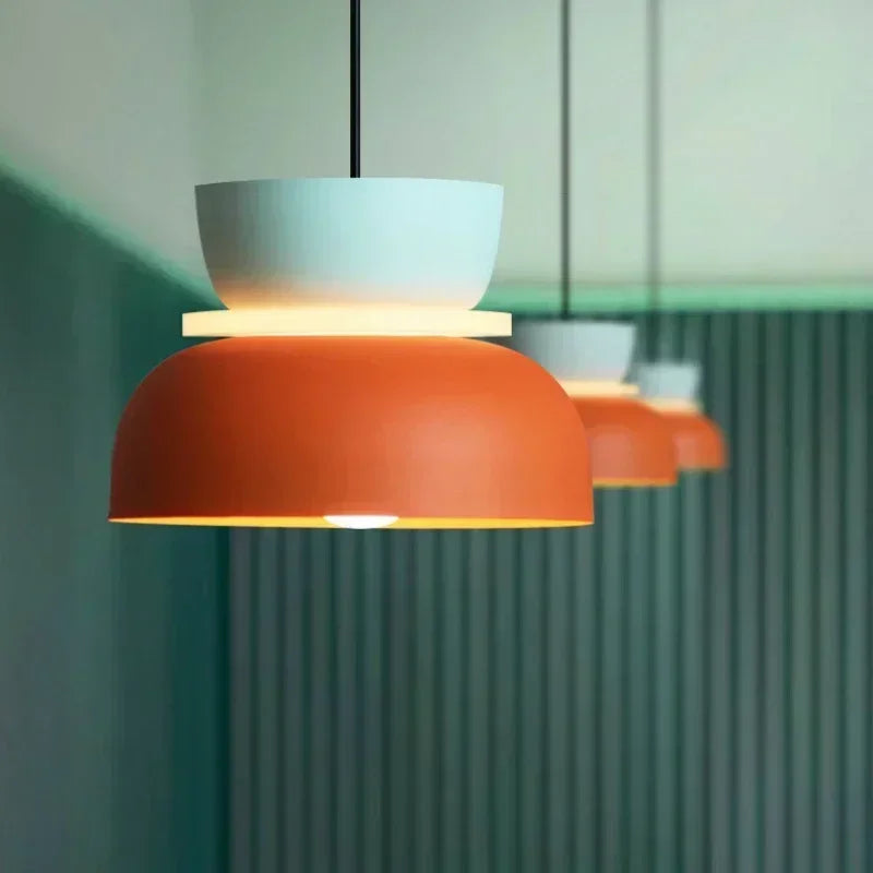 Modern Macaron LED Pendant Light New Nordic Creative Sweet Design Colorful Hanging Lamp Living Room Bedroom Study Dining